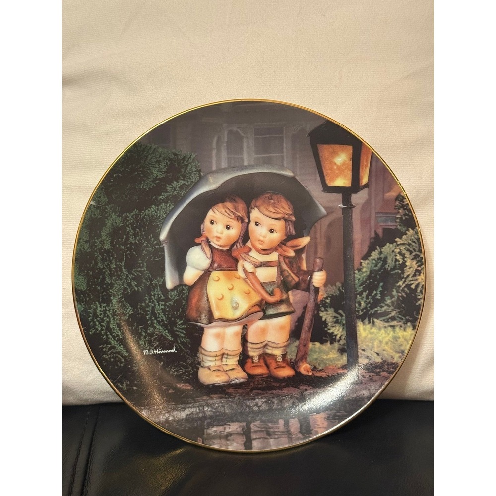 Vtg 1992 Hummel Stormy Weather Little Companions Porcelain Decorative Plate 8"